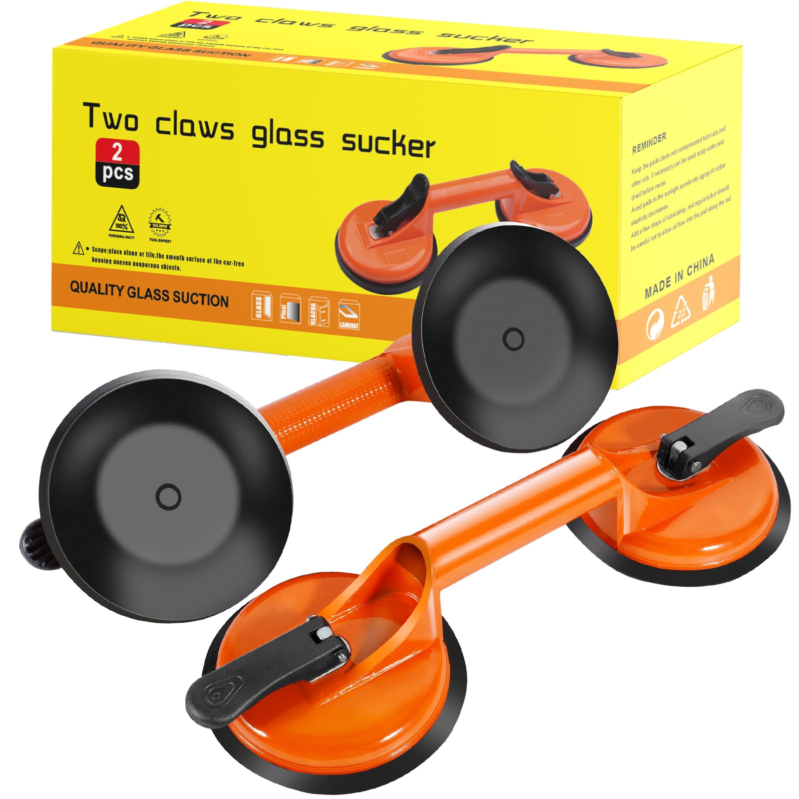 Ventouse double de levage pour verre et carrelage